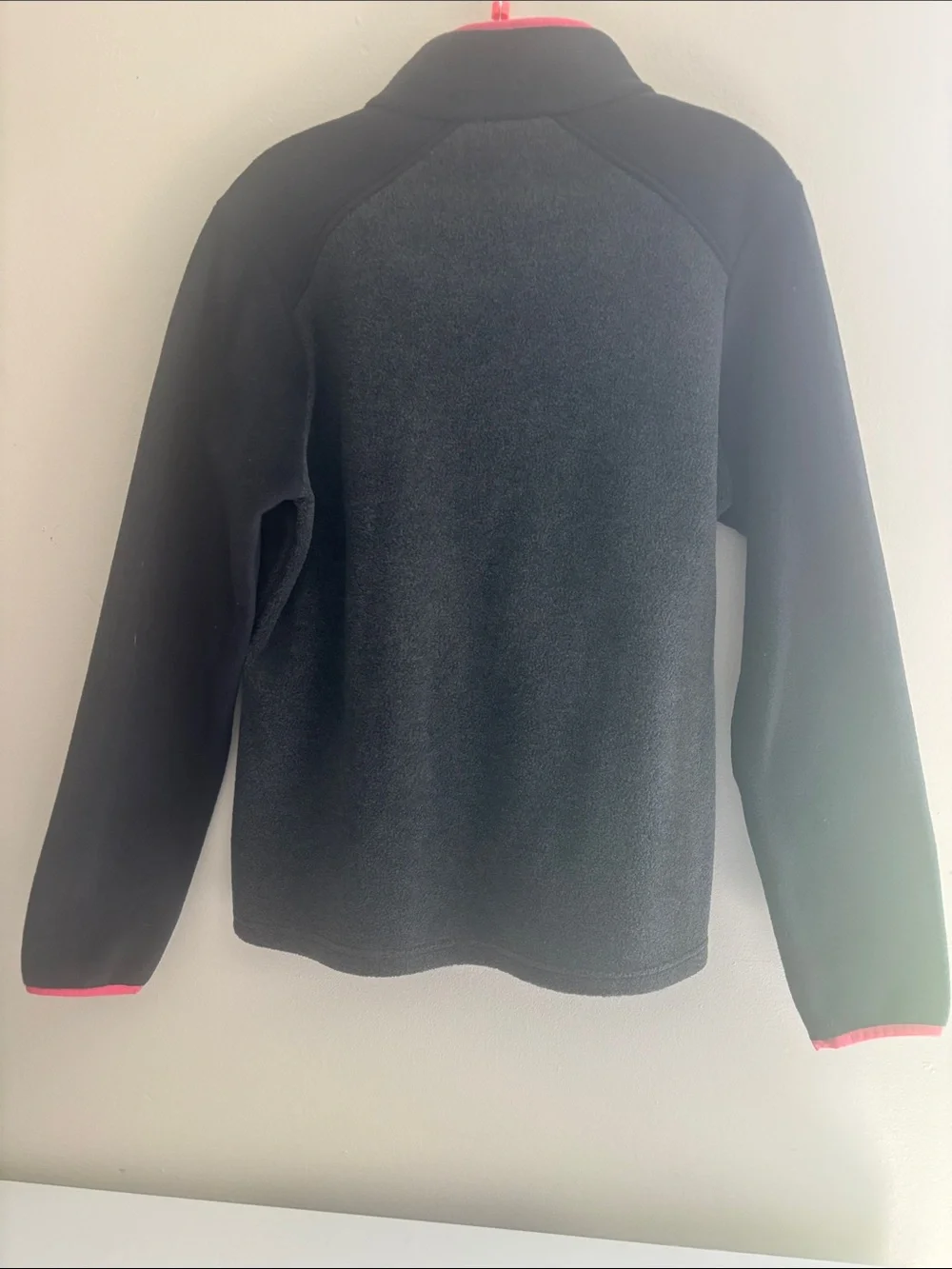 Columbia Men's Black Fleece Snap-Up with Pink Trim